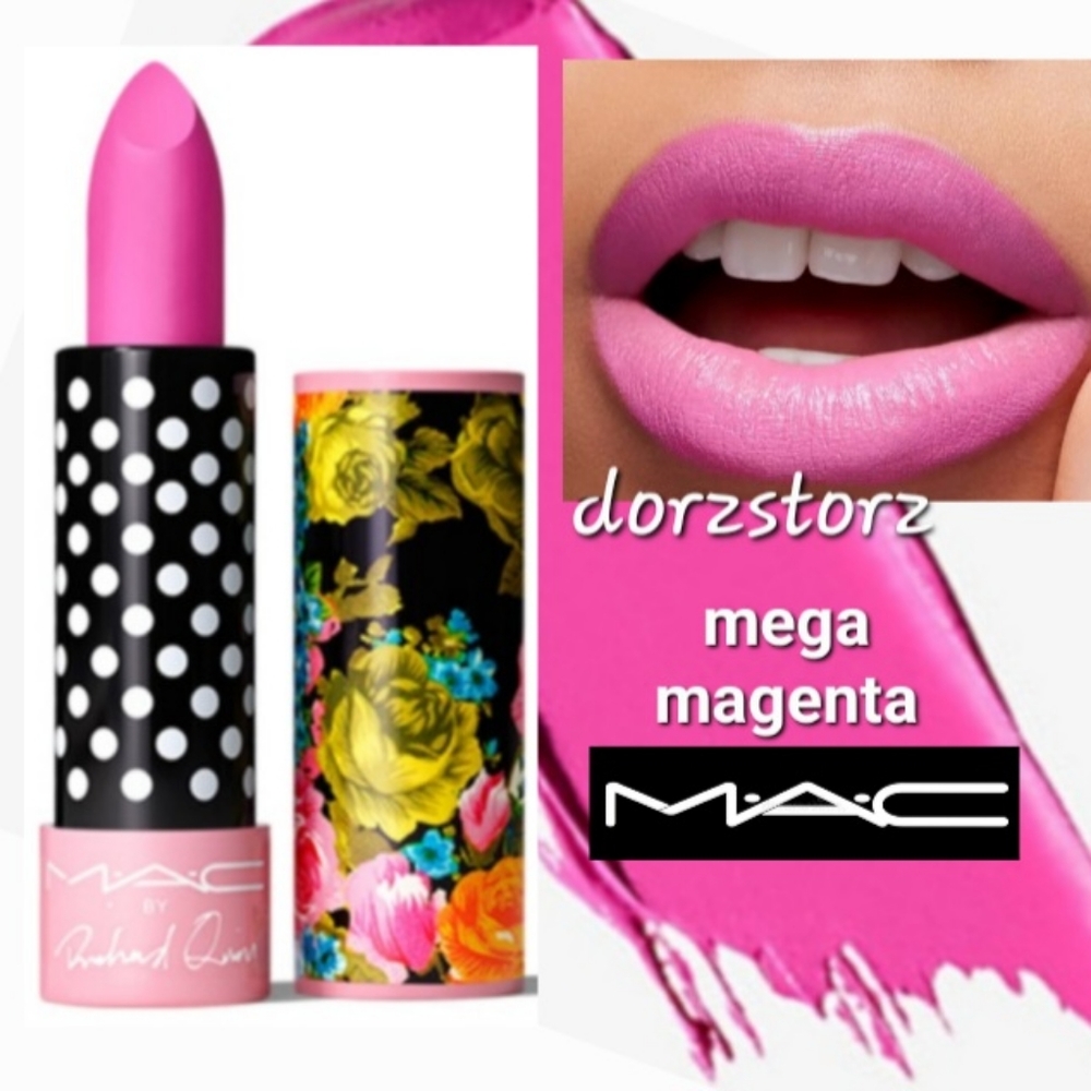 MAC Cosmetics Richard Quinn Lipstick *MEGA MAGENTA*/Limited Edition /.10 oz/NIB - Picture 2 of 6